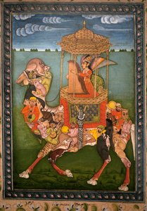 Sihirli deve. Boyalı minyatür, 1750 dolaylarında, Rajasthan ve Pahari (Hindistan) sanatı. Kore Ulusal Müzesi, Seul (Güney Kore). by Indian School