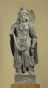 Maitreya, Gandhara (gri şist)