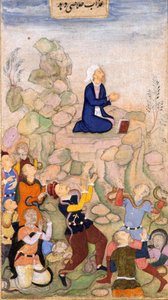 Musa ve yılan vebası, 1602-05 (kağıt üzerinde opak wc) by Indian School
