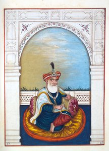 Nawab Sarfaraz Khan (Multani), The Kingdom of the Punjab, its Rulers and Chiefs, cilt II, kimliği belirsiz bir Hintli sanatçının 30 suluboya çalışması, c.1840 (kağıt üzerinde wc) by Indian School