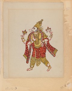 Hintlileri farklı mesleklerden gösteren dokuz resimden biri (kağıt üzerinde wc) by Indian School
