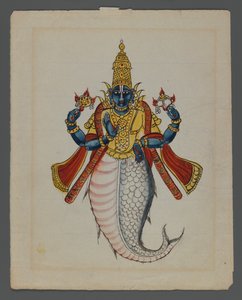 Hintlileri farklı mesleklerden gösteren dokuz resimden biri (kağıt üzerinde wc) by Indian School