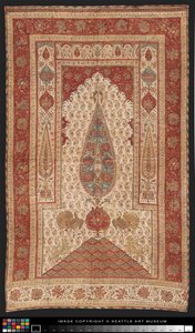 Palampor (yatak örtüsü), 19. yüzyılın başlarında yüzyıl (Boya, boya ve yaldızlı pamuk) by Indian School