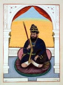 Phola Singh Nihang, The Kingdom of the Punjab, its Rulers and Chiefs, cilt II, kimliği belirsiz bir Hintli sanatçının 30 suluboya çalışması, c.1840 (kağıt üzerinde wc) by Indian School