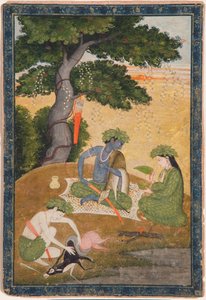 Rama, Sita ve Lakshmana ile ormanda, Ramayana