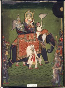 Rana Jawan Singh of Mewar (kağıt üzerine suluboya) by Indian School