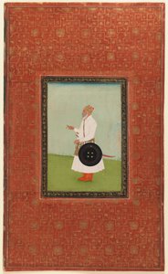 Ruh Allah Khan, 1875-1900 (kağıt üzerinde opak wc ve altın) by Indian School
