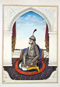 Sirdar Harri Singh, The Kingdom of the Punjab, its Rulers and Chiefs, cilt I, kimliği belirsiz bir Hintli sanatçının 27 suluboya çalışması, c.1840 (kağıt üzerinde wc) by Indian School