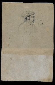 Sultan Khurram (Şah Cihan) (kağıt üzerine mürekkep) by Indian School