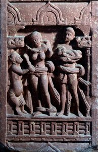 Sundari tuvalet (kumtaşı heykel) by Indian School