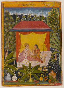 Dağınık Nayika Serisinden Tanımlanamayan Sayfa, c.1650-1660 (kağıt üzerinde opak wc) by Indian School