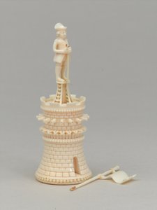 Beyaz kale, satranç taşı, Hindistan, 1820 dolaylarında by Indian School