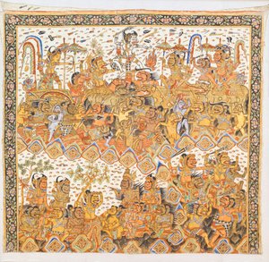 Ramayana (tuval üzerine Bali rengi) by Indonesian Indonesian