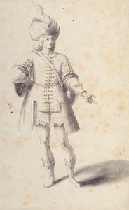 Noble Pers Gençliği (kağıt üzerinde kalem ve mürekkep) by Inigo Jones
