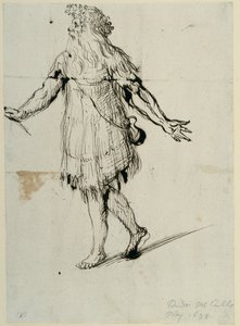 Bir büyücü, c.1638 (kağıt üzerine kalem ve mürekkep) by Inigo Jones
