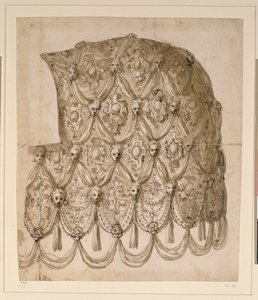 Bir at caparison (kağıt üzerinde kalem ve mürekkep) by Inigo Jones