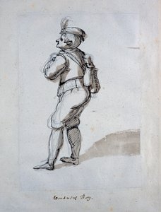 Bir şarap tüccarı çocuğu (kağıt üzerinde kalem ve mürekkep) by Inigo Jones