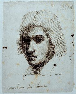 Guercino çizimi (kağıt üzerine kalem ve mürekkep) by Inigo Jones