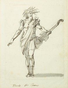 Seller: Koro, c.1631 (kağıt üzerine kalem ve mürekkep) by Inigo Jones