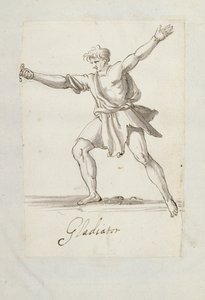 Gladyatör (kağıt üzerine kalem ve mürekkep) by Inigo Jones