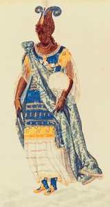 Masquer: a Daughter of Nijer, c.1608 (kağıt üzerine sulu boya)