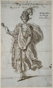 Massagetai Kraliçesi Tomyris, 1609 dolayları (kağıt üzerinde kalem ve mürekkep)