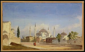 Ayasofya, Konstantinopolis, 1843 by Ippolito Caffi
