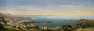 Liman ile Cenova manzarası by Ippolito Caffi