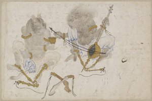 İki iblis, zincirlenmiş, 15. yüzyıl