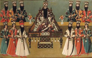 Fath "Ali Şah ve yakın saray adamları, c.1815