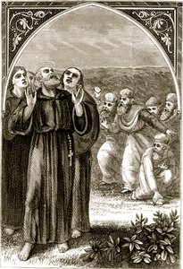Mary Cusack (1829-99) tarafından yazılan The Trias Thaumaturga veya Three Wonder-Working Saints of Ireland, St. Columba ilahileri ve Druidler tarafından saldırıya uğradı, 1890