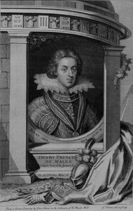 Henry (1594-1612) Galler Prensi, George Vertue (1684-1756) tarafından oyulmuş (gravür) by Isaac (after) Oliver