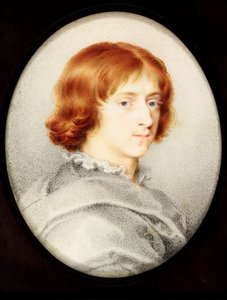 Geleneksel olarak Genç Isaac Oliver, Ressamın Oğlu olarak tanımlanan genç bir Beyefendi (parşömen üzerine suluboya) by Isaac (attr. to) Oliver