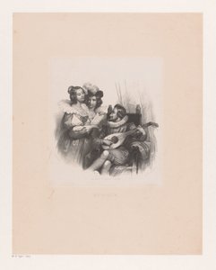 Müzik yapım şirketi Müzik (nesne üzerindeki başlık) by Isaac Cornelis Elink Sterk