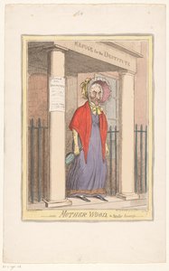 Spotprent op Sir Matthew Wood, 1820 Mother Wood, popüler procurress-! (nesne üzerindeki başlık) by Isaac Cruikshank