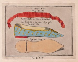 The Duchess Blush veya York Flame, pub. 1791 (el renkli gravür)