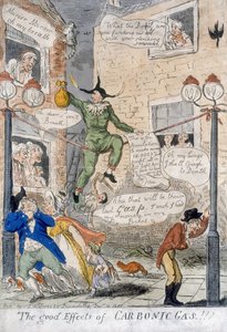 Karbonik Gazın İyi Etkileri!, 1807 (el renkli gravür)