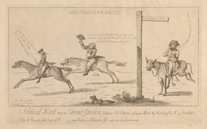 Westminster Yarışları, Convent Garden'da Politik Bir Isı Koşusu by Isaac Cruikshank