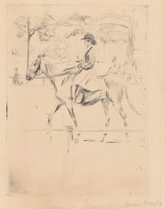 atlı kadın by Isaac Israels (signed by artist)