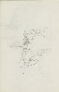 Sayfa 8 recto üzerinde tebeşir çiziminin Abklatsch by Isaac Israels