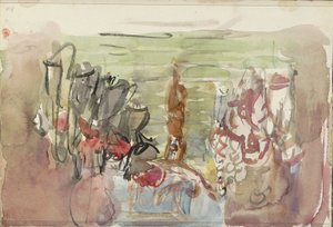 Sanatçılar sahnede by Isaac Israels
