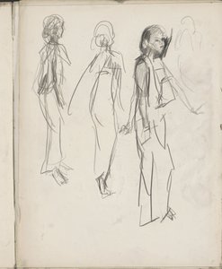 Üç ayakta Hint figürü by Isaac Israels