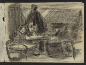 Bir iç bir masada rakamlar by Isaac Israels