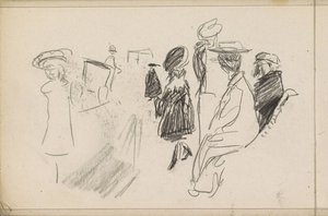 Rakamlar, muhtemelen bir parkta by Isaac Israels