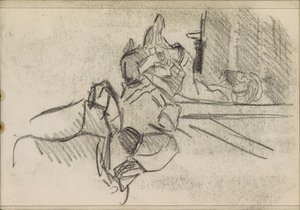 Yalancı adam, muhtemelen uyuyor by Isaac Israels