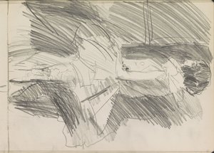 Profilde ayakta dansçı by Isaac Israels
