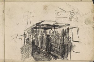 Geceleri sokak görünümü by Isaac Israels
