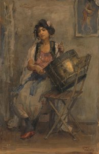 Bayan Davulcu by Isaac Israels