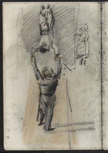 İki akrobat, muhtemelen sahnede by Isaac Israels