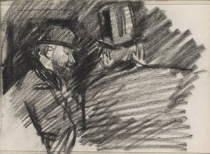 şapkalı iki adam by Isaac Israels